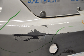 Front bumper bare VW Beetle 12-16 white, painted, cracked, scratches, non-factory holes