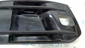 Front bumper grille right Audi Q7 16-19 black gloss for parking sensors without radar, with plug, sand