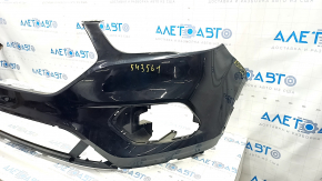 Front bumper bare Ford Escape MK3 17-19 rest, black, cracks in fasteners, scratches