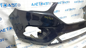 Front bumper bare Ford Escape MK3 17-19 rest, black, cracks in fasteners, scratches