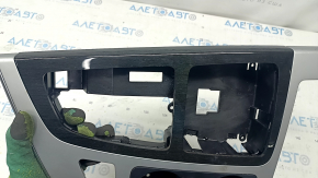 Audi Q7 16 center console trim - aluminum with dark wood, peeling paint