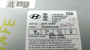 Radio tape recorder Hyundai Santa FE Sport 13-16 prerest, display defect