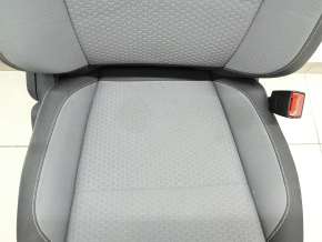 Passenger seat Ford Escape MK3 13-19 without airbag, mechanical, cloth black-gray, for dry cleaning