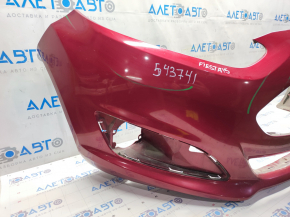 Front bumper bare Ford Fiesta 14-19 rest usa, red, scratches, bumps