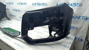 Bare front bumper Audi Q7 16-19 for 4 parking sensors, black, broken fastener