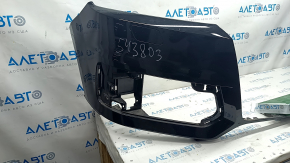 Bare front bumper Audi Q7 16-19 for 4 parking sensors, black, broken fastener