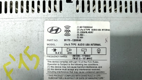 Radio tape recorder Hyundai Sonata 15-17 small display, chrome is worn out, knob is broken