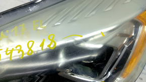 Headlight front left complete Ford Escape MK3 17-19 rest, halogen+led, light, varnish peeled, sand