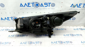 Headlight front right complete Ford Escape MK3 17-19 rest halogen+led light, cobweb, varnish peeled off, sand, broken mount, without plug