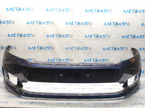 Bare front bumper VW Passat b7 12-15 USA blue, pressed, scratches, non-factory holes