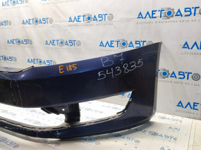 Bare front bumper VW Passat b7 12-15 USA blue, pressed, scratches, non-factory holes