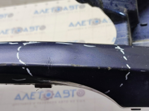 Bare front bumper VW Passat b7 12-15 USA blue, pressed, scratches, non-factory holes