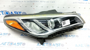 Headlight front right Hyundai Sonata 15-17 usa halogen, sand