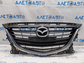 Radiator grill assembly with badge Mazda 3 14-18 BM prerest, sand, bumps, cracks
