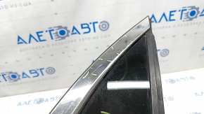 Window blind glass rear right Lincoln MKZ 13-20 chrome scratches on chrome, scratches on glass