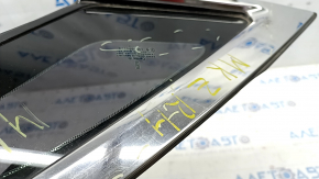 Window blind glass rear right Lincoln MKZ 13-20 chrome scratches on chrome, scratches on glass