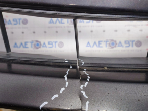 Front bumper bare Mazda 3 14-16 BM prerest, graphite, cracks, pressed, scratches, broken fastenings