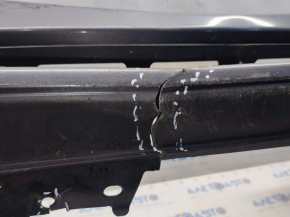 Front bumper bare Mazda 3 14-16 BM prerest, graphite, cracks, pressed, scratches, broken fastenings
