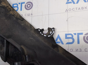 Front bumper bare Mazda 3 14-16 BM prerest, graphite, cracks, pressed, scratches, broken fastenings