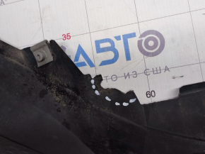 Front bumper bare Mazda 3 14-16 BM prerest, graphite, cracks, pressed, scratches, broken fastenings