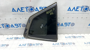Window blind glass rear right Nissan Rogue 14-20 scratches on chrome, scratches on glass