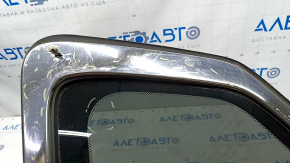 Window blind glass rear right Nissan Rogue 14-20 scratches on chrome, scratches on glass
