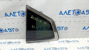 Window blind glass rear left Nissan Rogue 14-20 scratches on chrome, scratches on glass