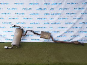 Exhaust line complete with barrel Ford Escape MK3 13 - chrome tips, with catalytic converter, rusty, dented