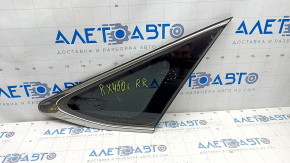 Window blind glass rear right Lexus RX350 RX450h 10-15 chrome scratches on chrome, scratches on glass