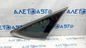 Window blind glass rear right Lexus RX350 RX450h 10-15 chrome scratches on chrome, scratches on glass