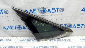 Window blind glass rear left Lexus RX350 RX450h 10-15 chrome, scratches on chrome