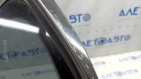 Window blind glass rear left Lexus RX350 RX450h 10-15 chrome, scratches on chrome