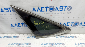 Window blind glass rear left Lexus RX350 RX450h 10-15 chrome scratches on chrome, scratches on glass