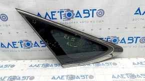 Window blind glass rear left Lexus RX350 RX450h 10-15 chrome scratches on chrome, scratches on glass
