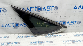 Window blind glass rear left Lexus RX350 RX450h 10-15 chrome scratches on chrome, scratches on glass