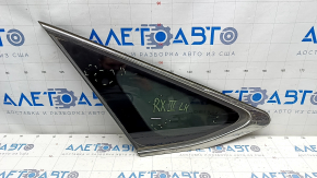 Window blind glass rear left Lexus RX350 RX450h 10-15 chrome scratches on chrome, scratches on glass