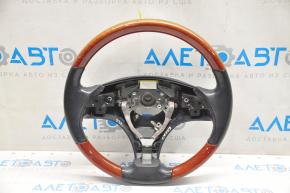Steering wheel bare Lexus ES350 07-12 leather black with mahogany, faded