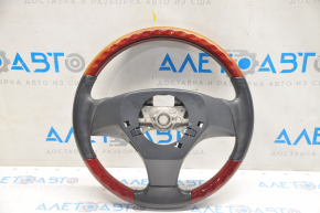 Steering wheel bare Lexus ES350 07-12 leather black with mahogany, faded