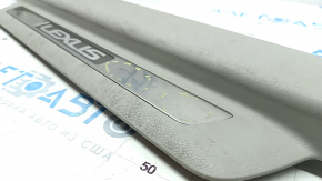 Front left threshold pad Lexus RX350 RX450h 10-12 gray, with chrome trim, bumps on chrome, worn