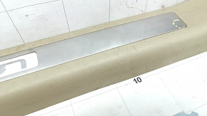 Door sill trim with illumination front left Lexus RX300 RX330 RX350 RX400h 04-08 beige, with chrome trim, bumps on chrome, worn