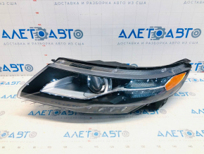 Headlight front left bare Chevrolet Volt 11-15 cracked fastener, missing body fragment
