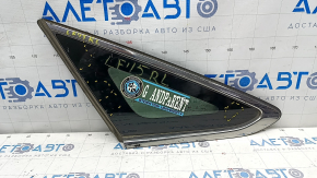 Window blind glass rear left Hyundai Sonata 15-17 petrol, scratches on chrome, scratches on glass