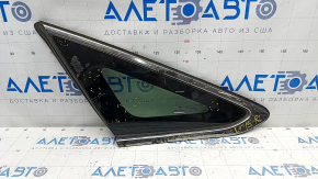 Window blind glass rear left Hyundai Sonata 15-17 petrol, scratches on chrome, scratches on glass