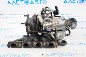 Turbine assembly with manifold and cooling pipes VW Beetle 12-13 2.0T 152k