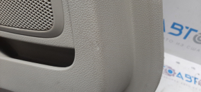 Door trim card rear left Ford Explorer 11-15 pre-rest gray, plastic turned white, leather swelled, bump
