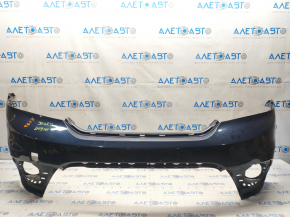 Bare front bumper Dodge Journey 14-20 Crossroad, blue, broken fasteners, scratches, painted, made, cracks