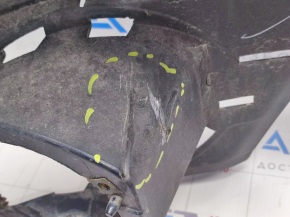 Bare front bumper Dodge Journey 14-20 Crossroad, blue, broken fasteners, scratches, painted, made, cracks
