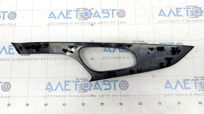 Door trim panel (cards) front left Nissan Rogue 14-20 gloss, graphite, broken fastening, scratches