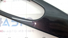 Door trim panel (cards) front left Nissan Rogue 14-20 gloss, graphite, broken fastening, scratches