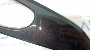 Door trim panel (cards) front left Nissan Rogue 14-20 gloss, graphite, broken fastening, scratches